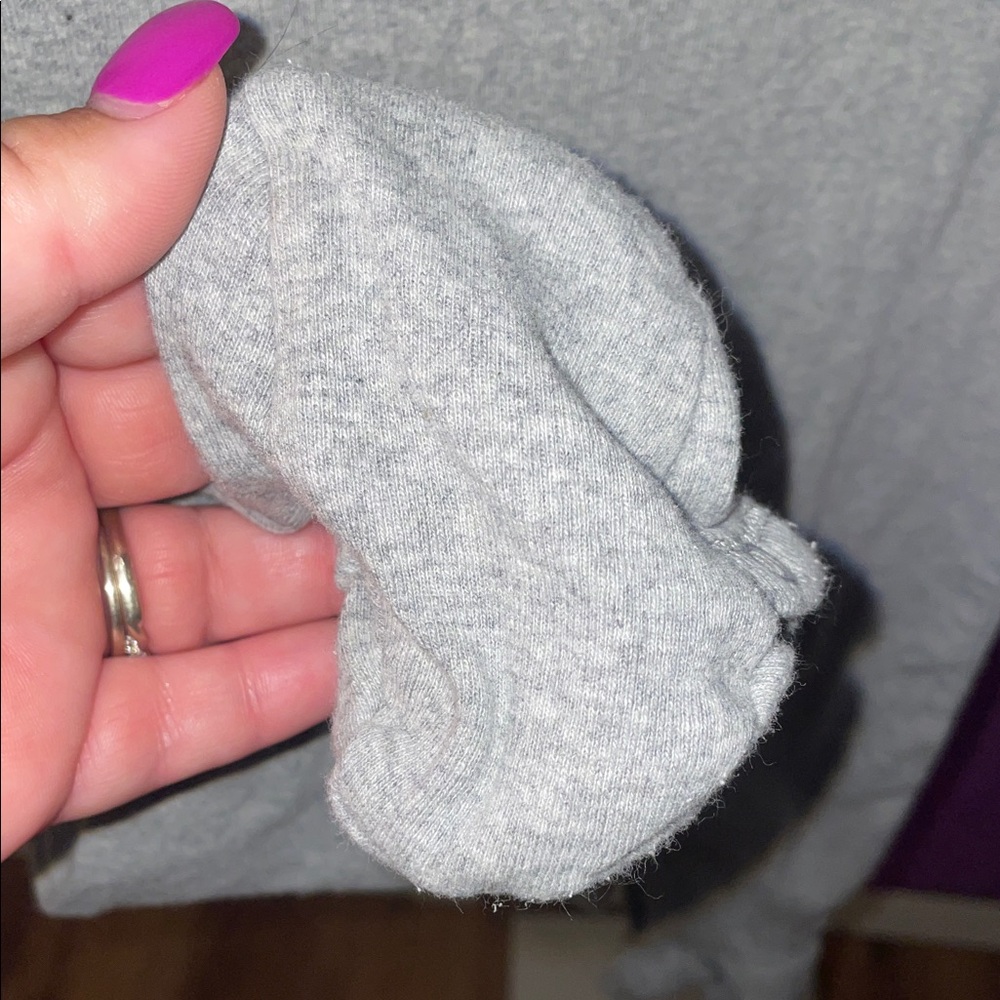 Burt's Bees Organic Cotton Baby Footie Sleeper - Gray 6-9M - Picture 5 of 8